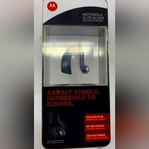 Motorola Elite Silver Bluetooth Headset